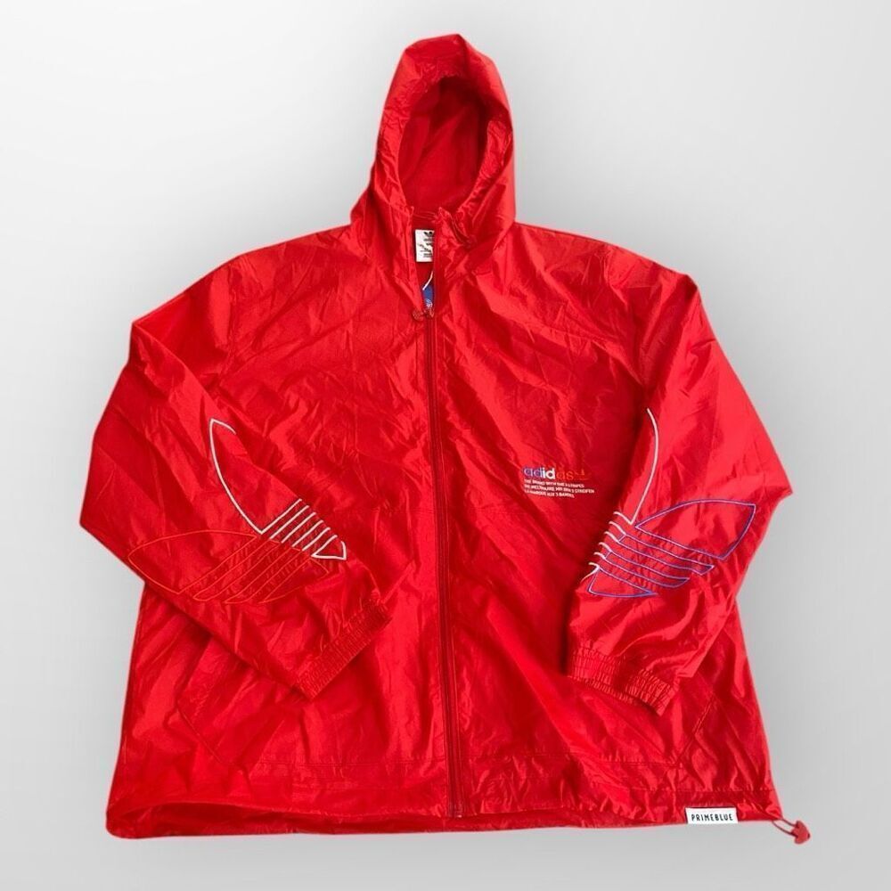 adidas Originals FTO WB Printed Retro Sports Hooded Red Jacket Mens size M New